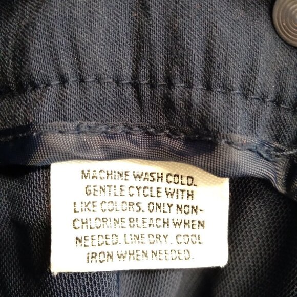 STYLE & Co Navy Flat Front Button Zip Fly Pants - Picture 6 of 8